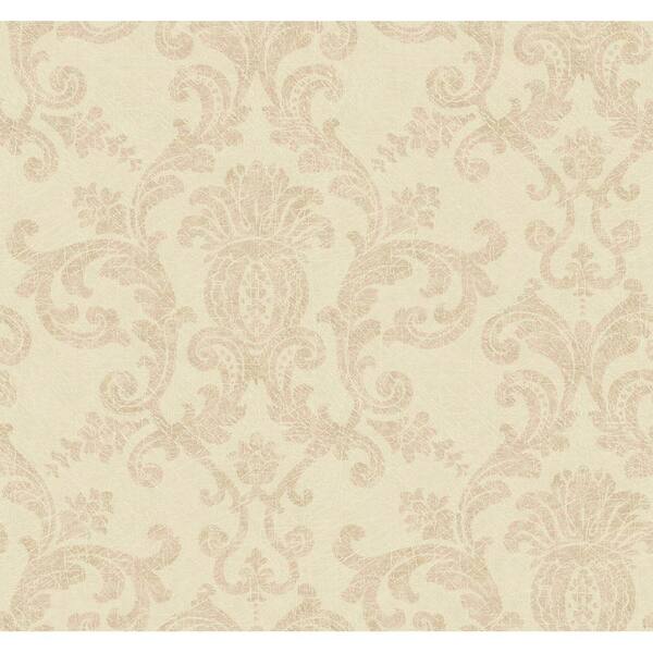 York Wallcoverings 60.75 sq. ft. Silk Damask Wallpaper