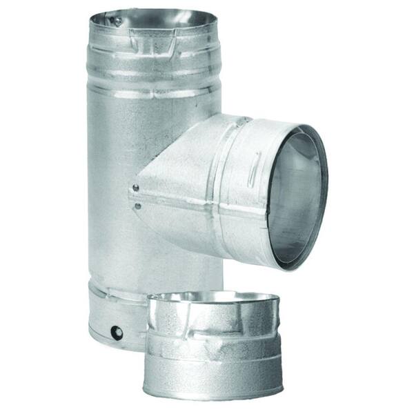 DuraVent PelletVent Multi-Fuel 3 in. Chimney Vent Tee with Clean-Out Cap