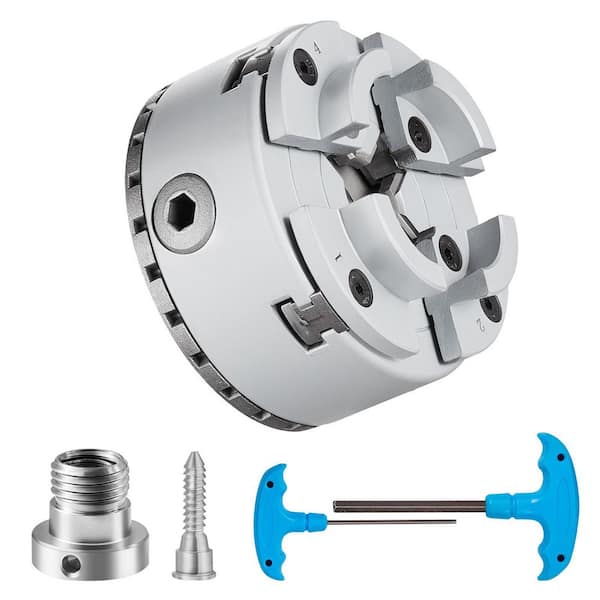 KP96 Lathe Chuck, 4-Jaw 3. 75in. Diameter, Metal Lathe Chuck Turning Machine Accessories, Self-centering Tool, for Lathe