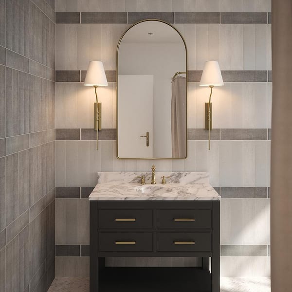 Cambric White 4 in. x 16 in. Textured Subway Ceramic Wall Tile (10.333 sq. ft./Case)
