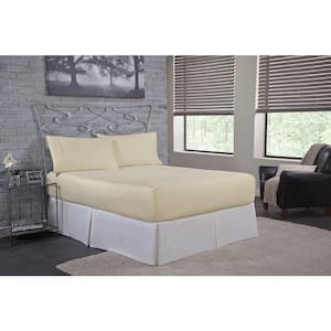300 Thread Count 4-Piece Ivory Solid Cotton California King Sheet Set