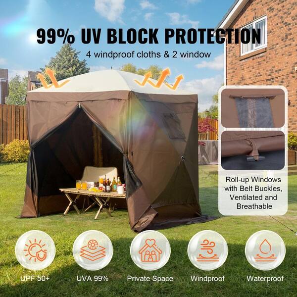 SKONYON Pop-Up Gazebo Screen Tent with Privacy Panels and Mosquito