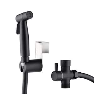 Novelty Single Handle Bidet Faucet with Bidet Sprayer for Toilet Faucet with Flexible Bidet Hose in Matte Black