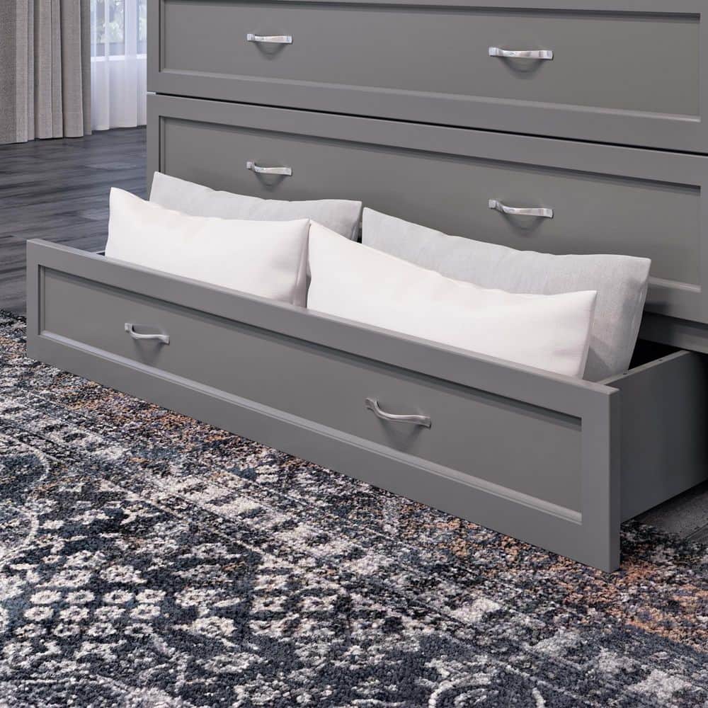 Northfield White Full Murphy Bed Chest with Drawers