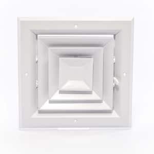 AmeriFlow 2604 Series - 8'' x 8'' 4-Way Ceiling Diffuser MS Damper