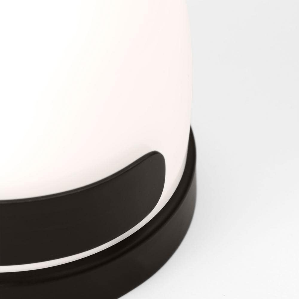 Aged Iron and Milk Glass Dimmable LED Wall Sconce