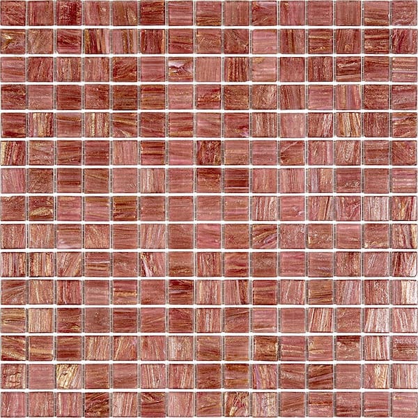 Apollo Tile Celestial 4" x 6" Glossy Deep Indian Red Glass Mosaic Uniform square Wall & Floor Sample Tile 0.13 sq. ft./Piece 1-Pack