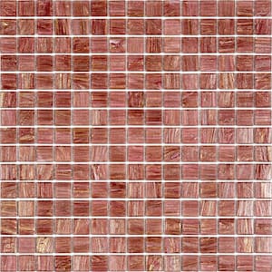 Celestial Glossy Deep Indian Red 12 in. x 12 in. Glass Mosaic Wall and Floor Tile (20 sq. ft./case) (20-pack)
