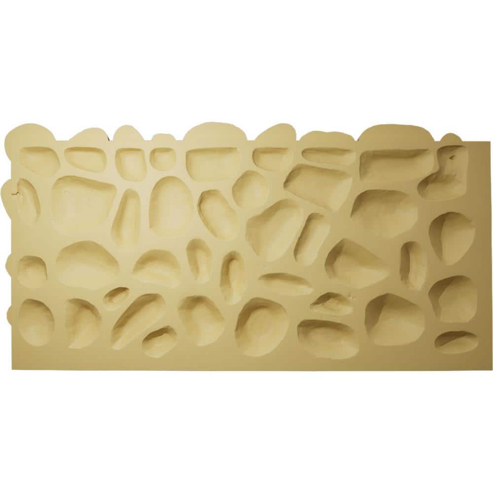 Canyon Dune Faux River Rock Panel, 49"W x 24.75"H