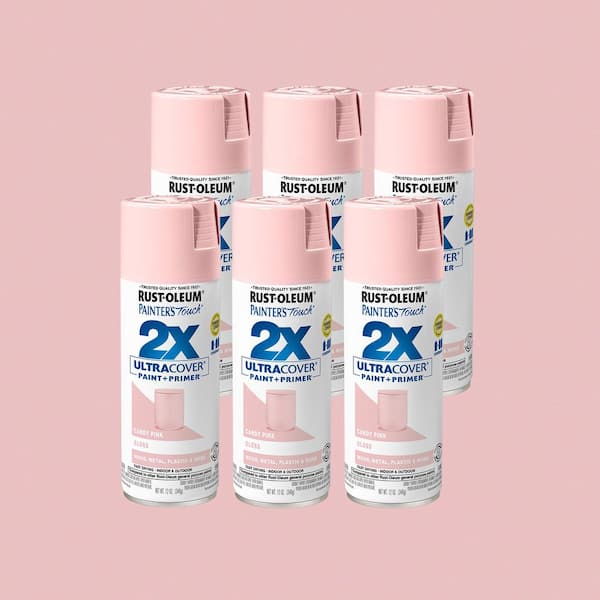 12 oz. Gloss Candy Pink General Purpose Spray Paint (6-Pack)