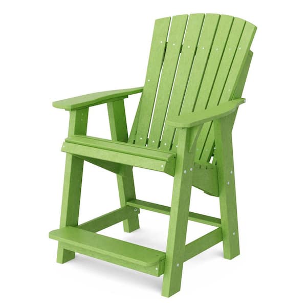 Wildridge Heritage Lime Green Plastic Outdoor High Adirondack Chair