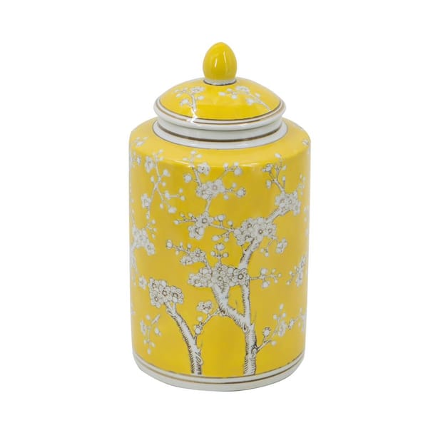 Yellow/White Finish Jar