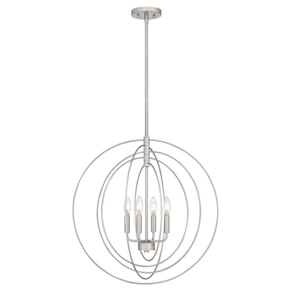 Calliope 4-Light Brushed Nickel Geometric Pendant Light
