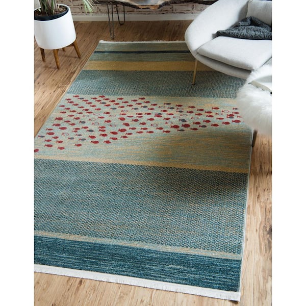 Fars Jordan Light Blue 10' 6 x 16' 5 Area Rug