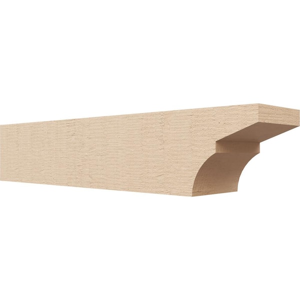 Ekena Millwork 4-in. x 4-in. x 20-in. Monterey Woodgrain, Primed Tan Timberthane Polyurethane Rafter Tail Brace