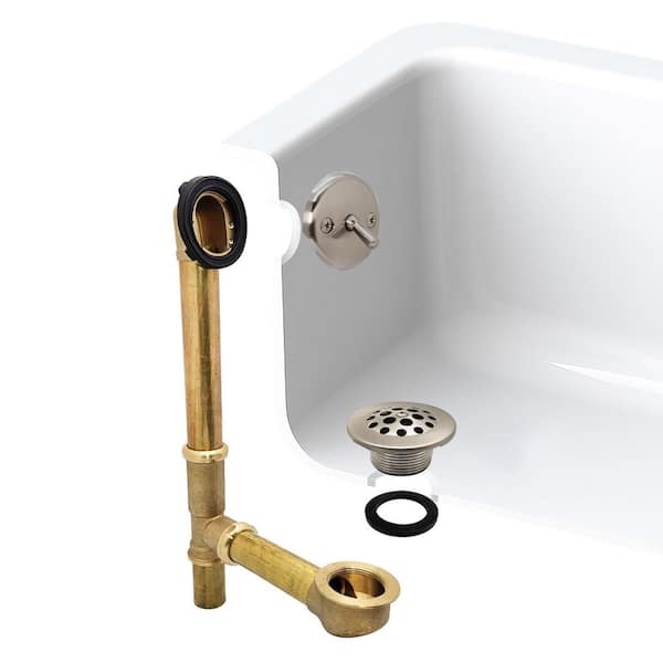 Westbrass 17 Gauge Trip Lever Overflow with Grid Drain
