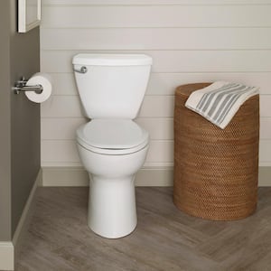 Cadet 3 10 in Rough Two-Piece 1.28 GPF Single Flush Elongated Chair Height Toilet with Slow-Close Seat in White