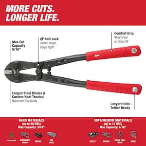 24 in. Bolt Cutter With 7/16 in. Max Cut Capacity W/ 14 in. Bolt Cutter With 5/16 in. Max Cut Capacity