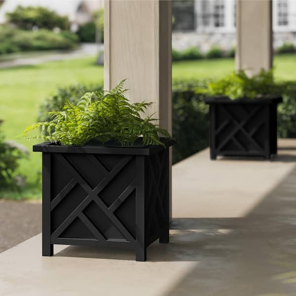 Pure Garden 3-Piece Stackable Planter Set, Brown