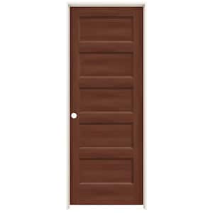 30 in. x 80 in. Conmore Amaretto Stain Smooth Hollow Core Molded Composite Single Prehung Interior Door