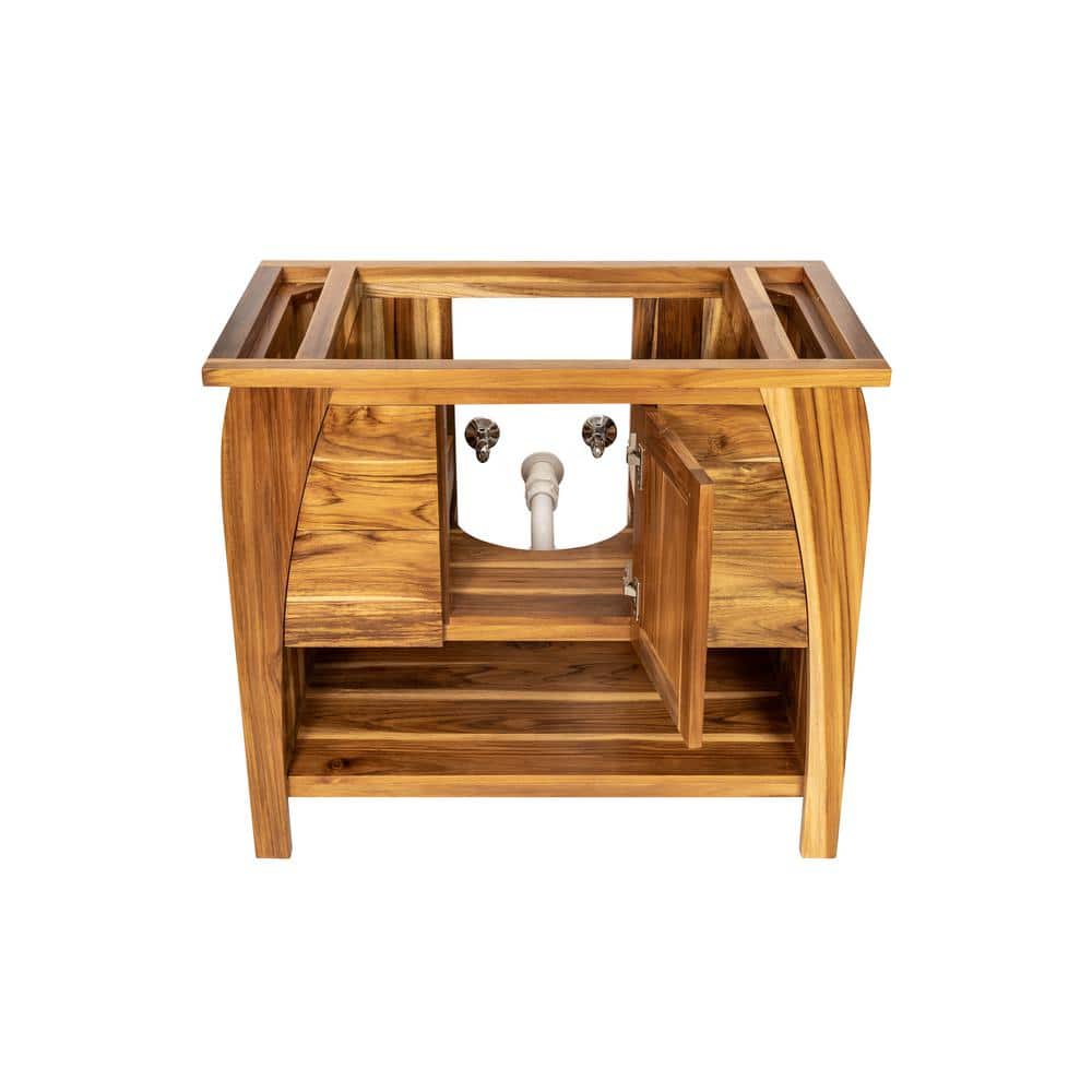 Tranquility Teak Modern 36" Freestanding Vanity with Dual Drawers