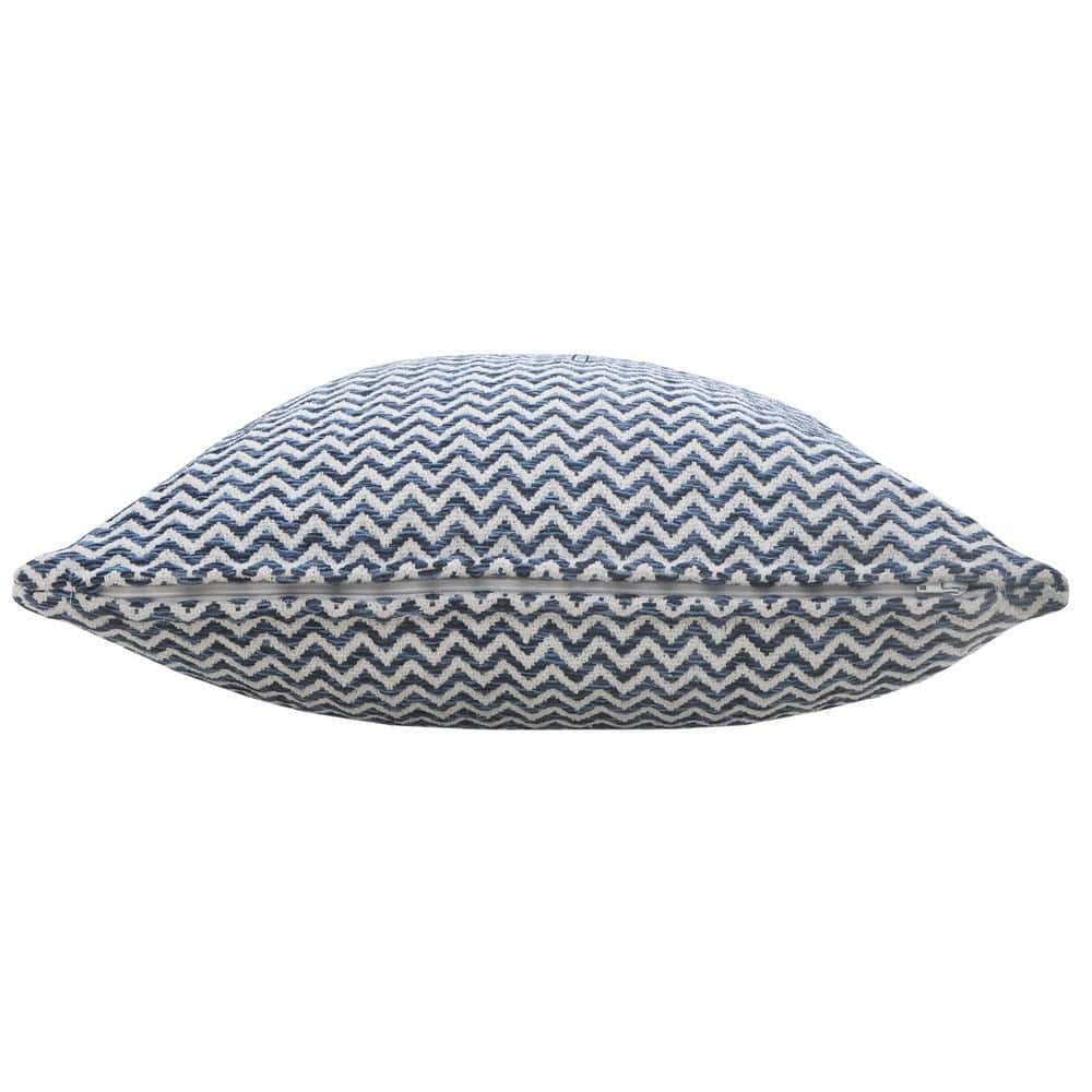 Coastal Chevron Soft Touch Throw Pillow, 22" Square, Navy Blue & White
