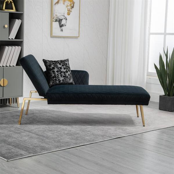 black velvet chaise lounge