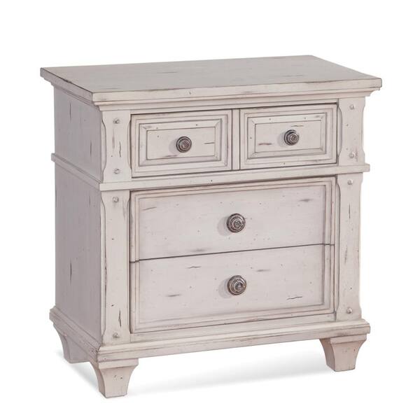 American Woodcrafters Sedona 3-Drawer Antique Cobblestone White ...