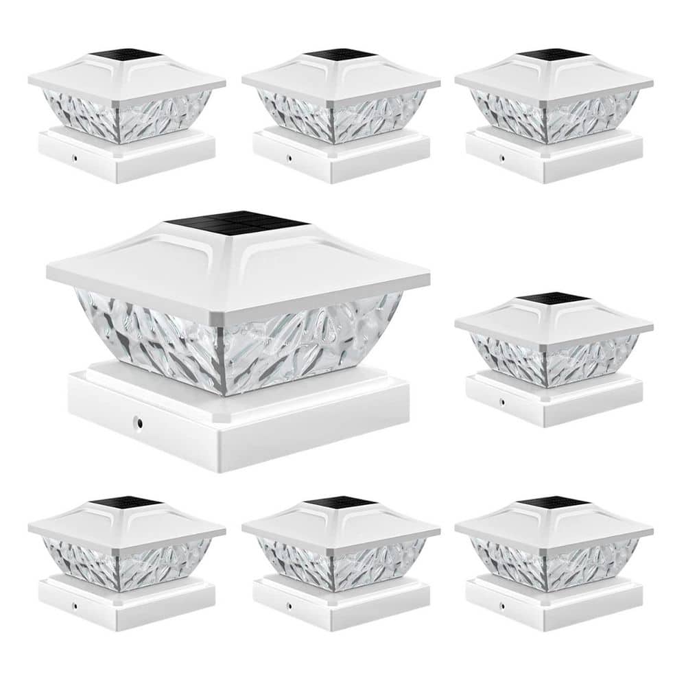 8 Pack Solar Powered Post Cap Lights Outdoor Waterproof Fence Lights with 2 Color Modes for Garden Decor price history on PriceWatchPro
