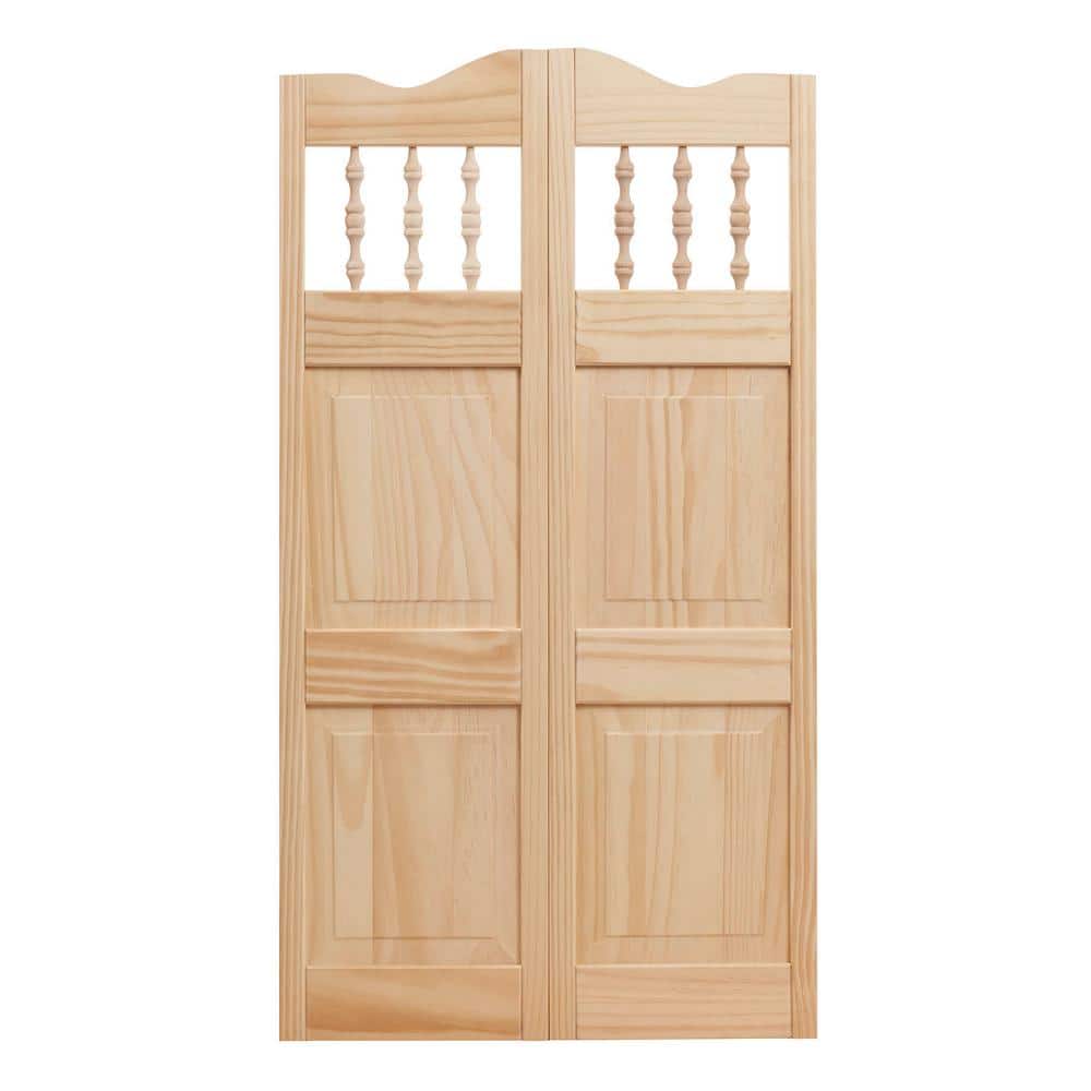 Pinecroft 24 in. x 42 in. Royal Orleans Spindle-Top Wood Saloon Door 842442  - The Home Depot
