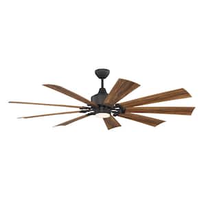Eastwood 70 in. Indoor/Outdoor Dual Mount 6-Speed Espresso Ceiling Fan w/ Integrated LED Light Kit & Remote/Wall Control