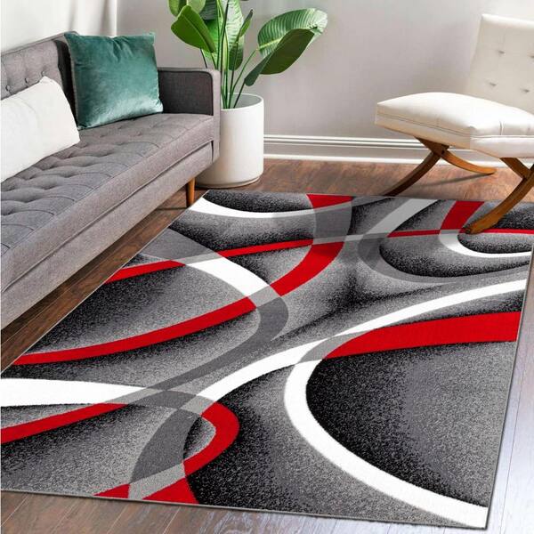 Luxe Weavers Marble Effect Abstract Gray 2x3 Area Rug : Target