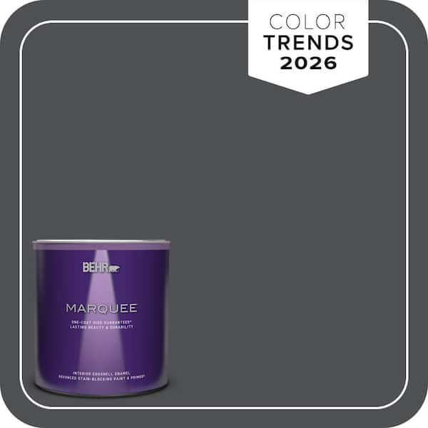 BEHR MARQUEE 1 qt. #PPU18-01 Cracked Pepper One-Coat Hide Eggshell Enamel Interior Paint & Primer