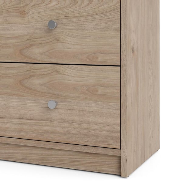 Tvilum Portland 6-Drawer Double Dresser in Oak 26.89 in. H x 56.34