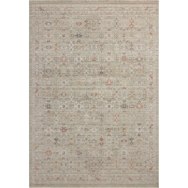 Chris Love Julia Ida Spa / Multi 3 ft. 6 in. x 5 ft. 6 in.  Traditional Accent Rug