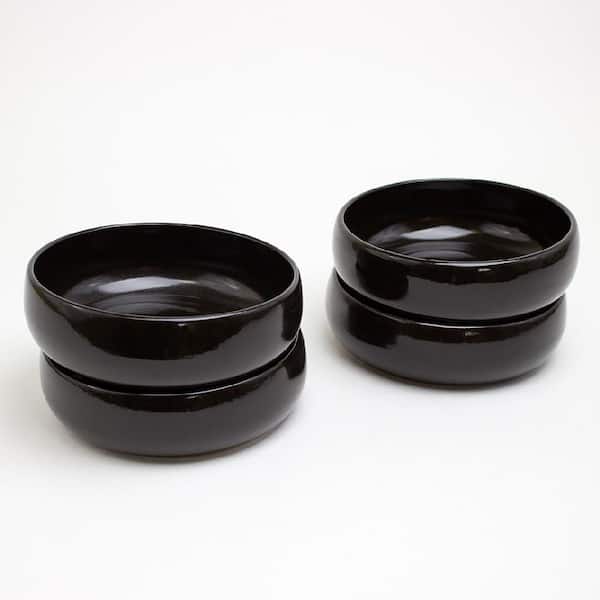 Carthage.Co La Marsa 12 oz. Onyx Stoneware Fruit Plate (Set of 4)