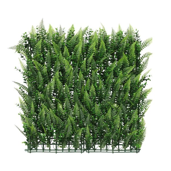 BANSA ROSE 20 in. H x 20 in. W Plastic Artificial Ivy Faux Boxwood Hedge Privacy Garden Fence for Backyard Garden, 1-Pieces