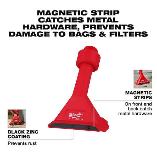 Milwaukee AIR-TIP 1-1/4 in. - 2-1/2 in. Magnetic Utility Nozzle Wet/Dry Shop Vacuum Attachment (1-Piece)