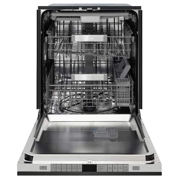 Autograph 24 in. Monument 3rd Rack Top Touch Control Dishwasher in Black Stainless Steel and Gold Helix Handle, 45dBa