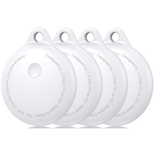 Smart Bluetooth Tracker with GPS and Sound Alerts for Apple Find My, Waterproof Tag for Keys/Luggage/Wallet 4-Pack