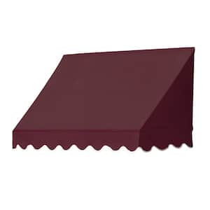4 ft. Traditional Manually Retractable Awning (26.5 in. Projection) in Burgundy