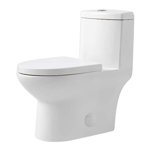 Modern Fashion Round Toilet 1-Piece White 1 Piece 0.8/1.28 GPF White Double Flush Toilet Modern Fashion Round Toilet 1-Piece White 1 Piece 0.8/1.28 GPF White Double Flush Toilet