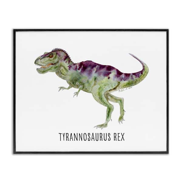Tyrannosaurus Rex Dinosaur Learning by Brett Blumenthal Black Framed Animal Giclee Art Print 11 in. x 14 in.