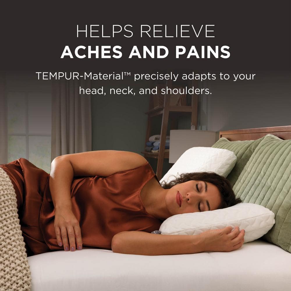 Standard White Memory Foam Cloud Pillow with Washable Cover