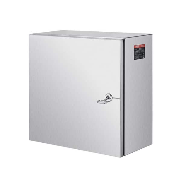 1152 cu. in. Electrical Enclosure Box 12 x 12 x 8 in. NENA 4X IP66 Wall Mount Junction Outlet Box Stainless Steel