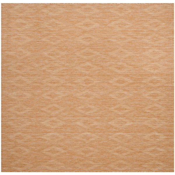 Courtyard Natural 7 ft. x 7 ft. Square Solid Indoor/Outdoor Patio  Area Rug