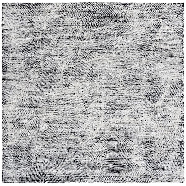 Black/color Rug Square SAFAVIEH Metro Black/Ivory 6 ft. x 6 ft. Solid Color Abstract Square ...