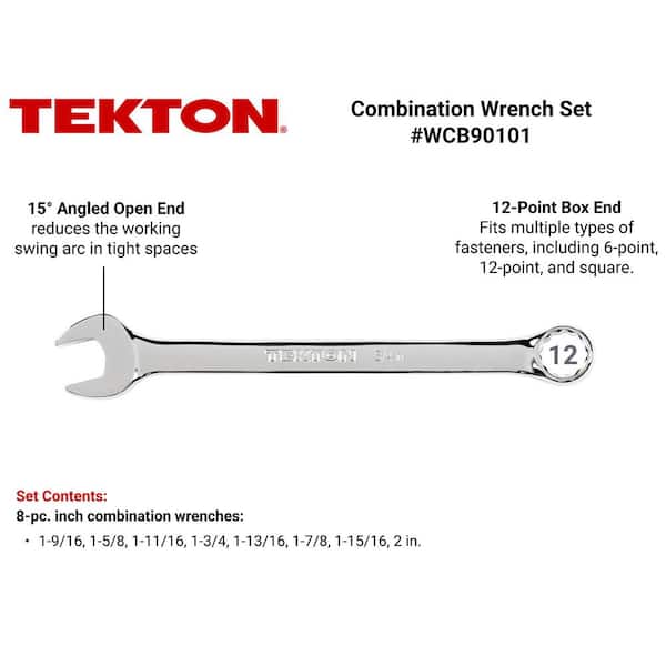1-9/16 in. - 2 in. Combination Wrench Set (8-Piece)