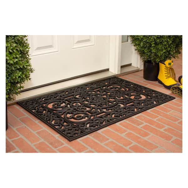 Utopia 24 in. x 36 in. Rubber Door Mat