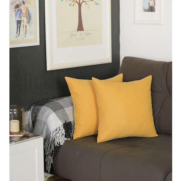 Mustard best sale throw pillows